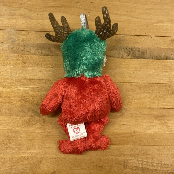 Ty Jingle 2002 Holiday Teddy the red bear beanie bear handmade - Picture 4 of 5